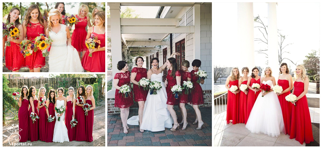 Макияж невесты если свадьба в красном цвете