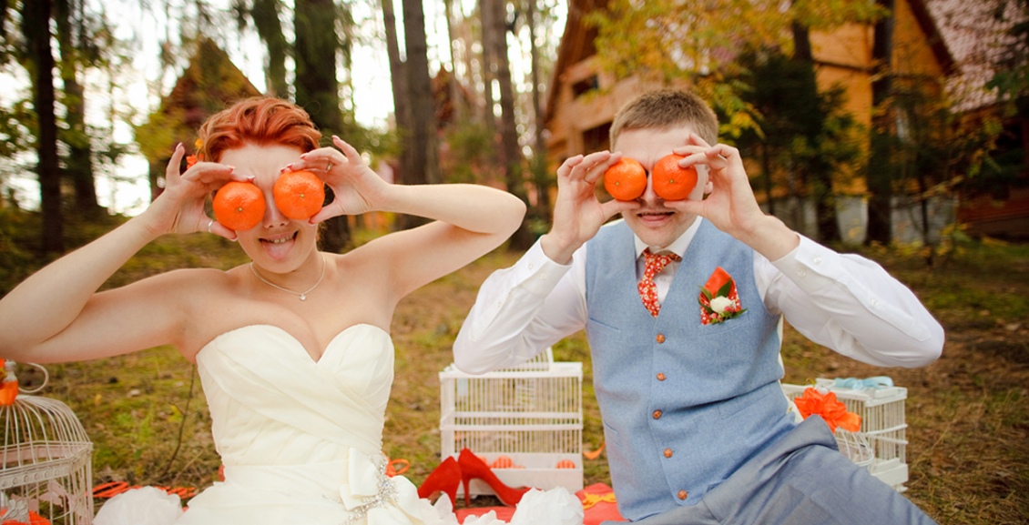 Оранжевая и апельсиновая свадьба