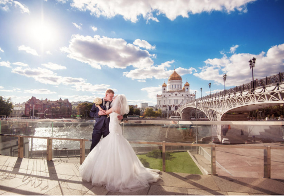 Свадебная фотосессия на Патриаршем мосту