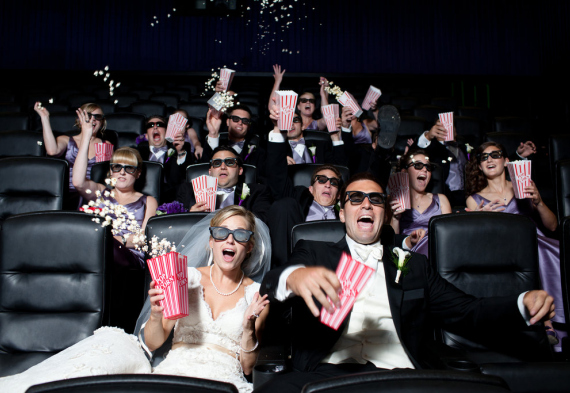 Свадебный поход в кинотеатр