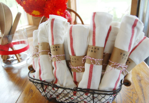 Кухонные полотенца-бонбоньерки 