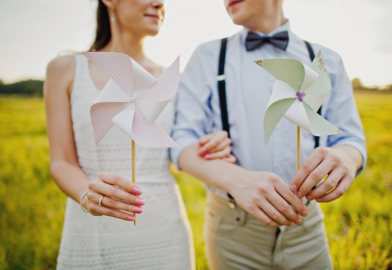 Свадебная фотосессия с ветрячками 