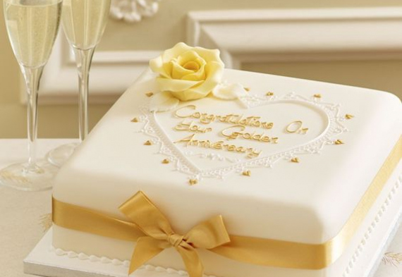 торт на золотую свадьбу