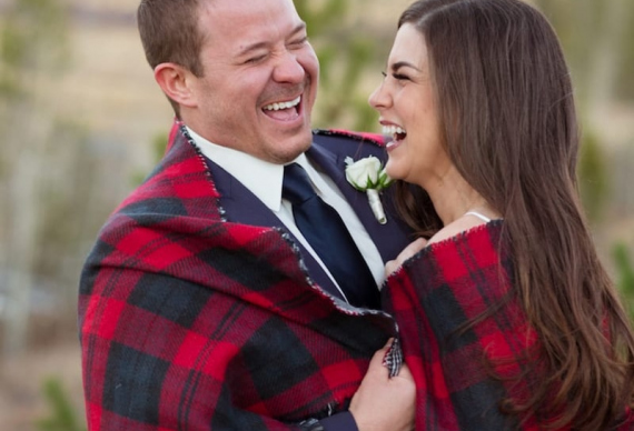 Плед шотландка на свадьбу