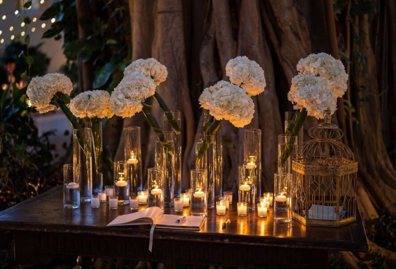 Свадебное оформление со свечами