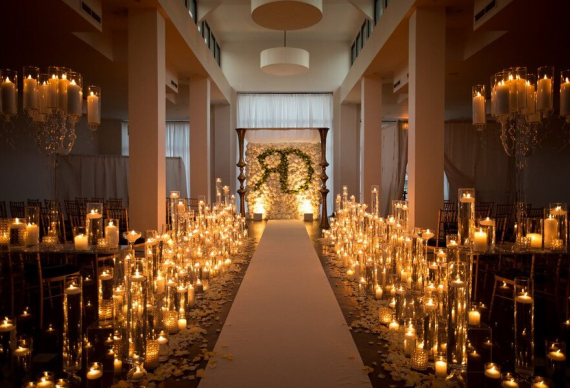 Дорожка из свечей в декоре свадьбы